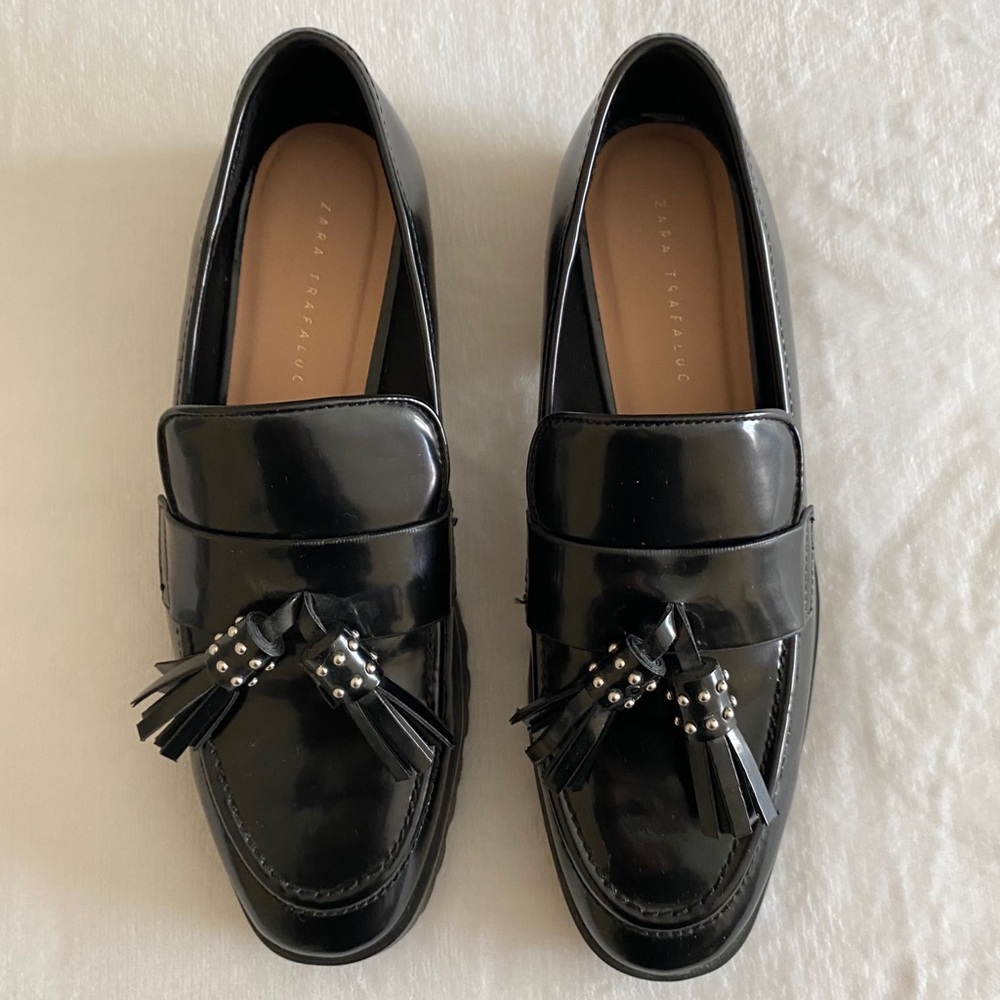 Zara platform loafers
